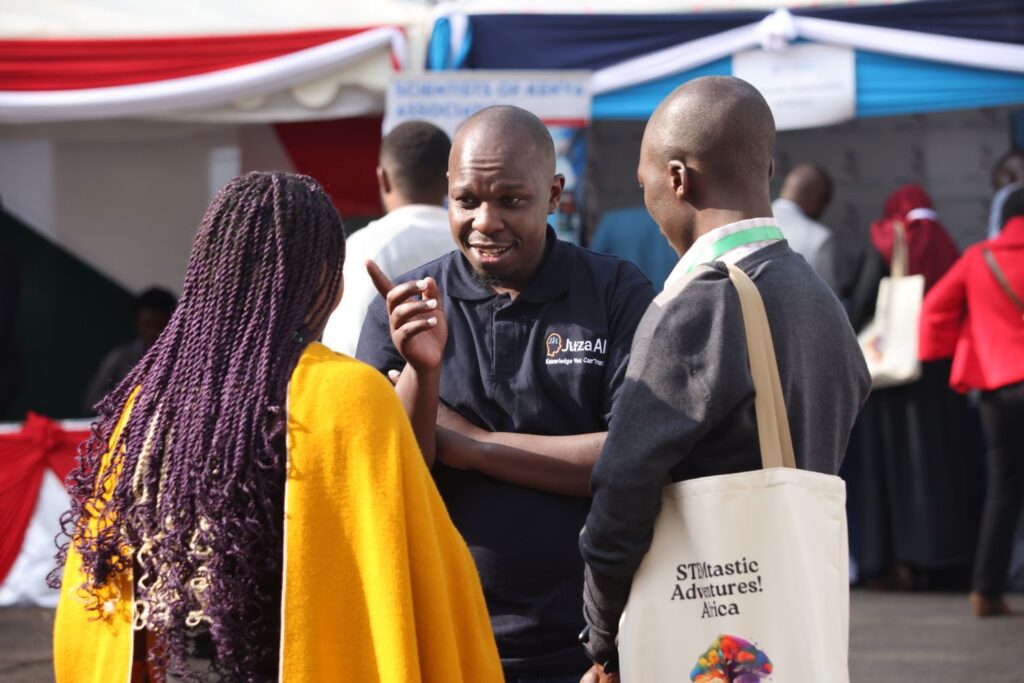 Juza AI - Stemtastic mEducation Alliance 2025 Symposium - CEMASTEA Nairobi - CEO engaging at the booth